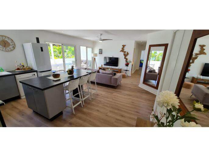 Location VillaAppartement en Guadeloupe - vue sur le salon