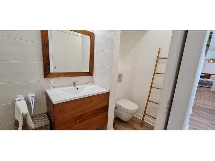 Location Appartement & Villa en Guadeloupe - deuxième salle de bain avec douche et wc