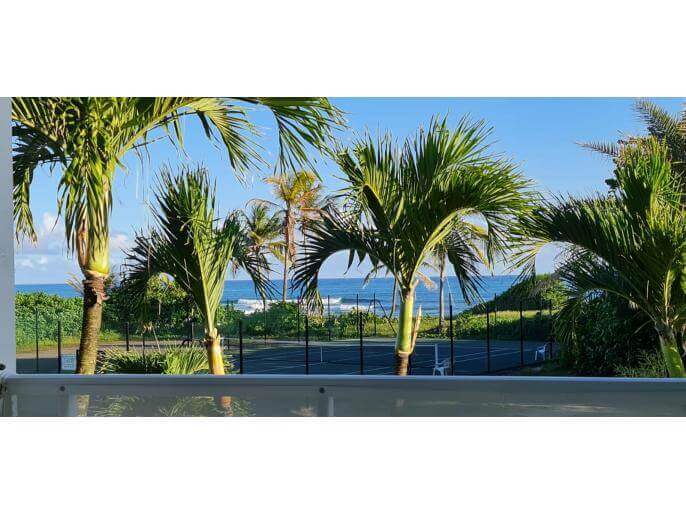 Location Appartement & Villa en Guadeloupe - vue mer depuis terrasse à gauche