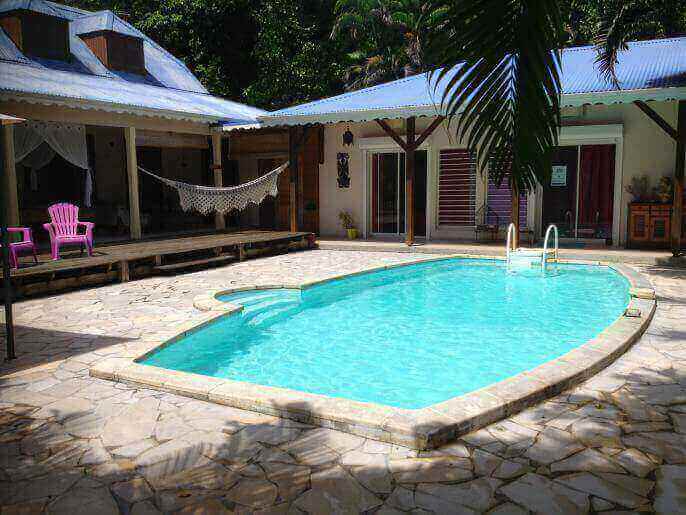 Location VillaBungalow en Guadeloupe - PISCINE DE JOUR
