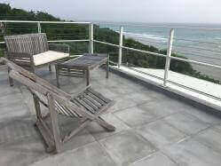 location Maison Villa Guadeloupe - Terrasse ouverte à l'étage avec sa pleine vue mer 