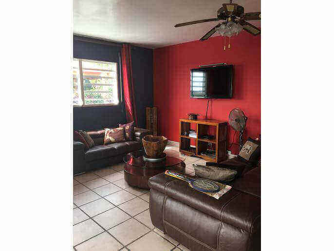 Location VillaMaison en Guadeloupe - Salon intérieur